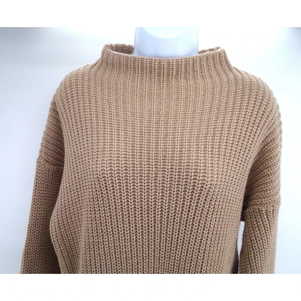 pretty little thing womens iffy stone oversized cable knit dress S/M Brown - Picture 2 of 7